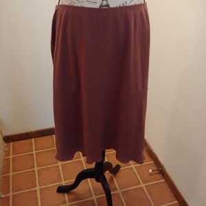 Kathy ireland brown midi skirt XL